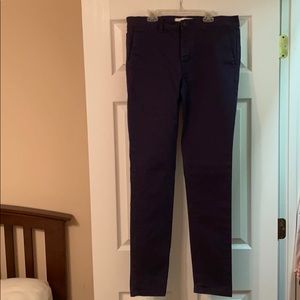 Topman Navy Blue Stretch Skinny Chinos 34x34